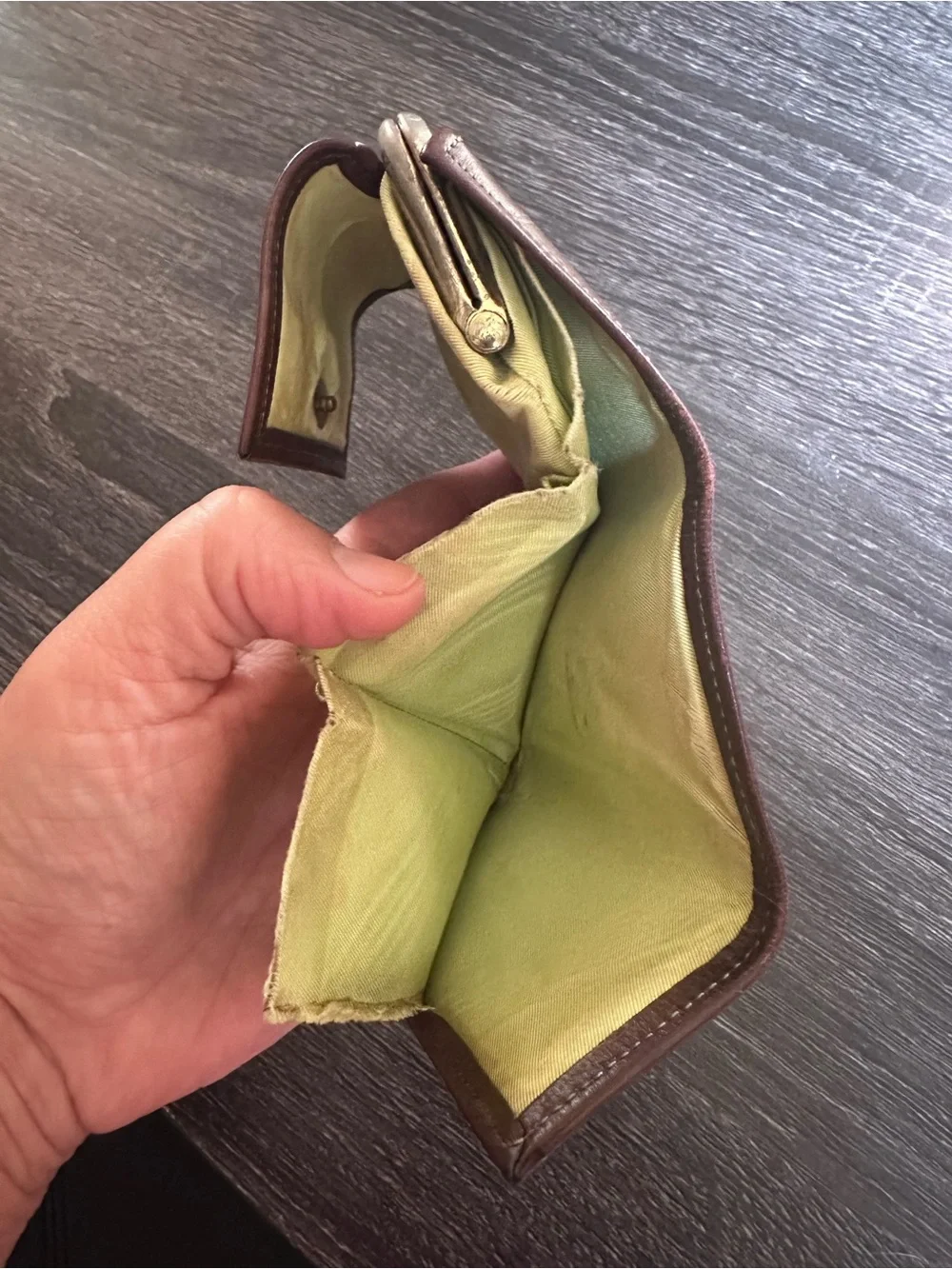 Pair Vintage Coin Purses - Leather and Cowhide